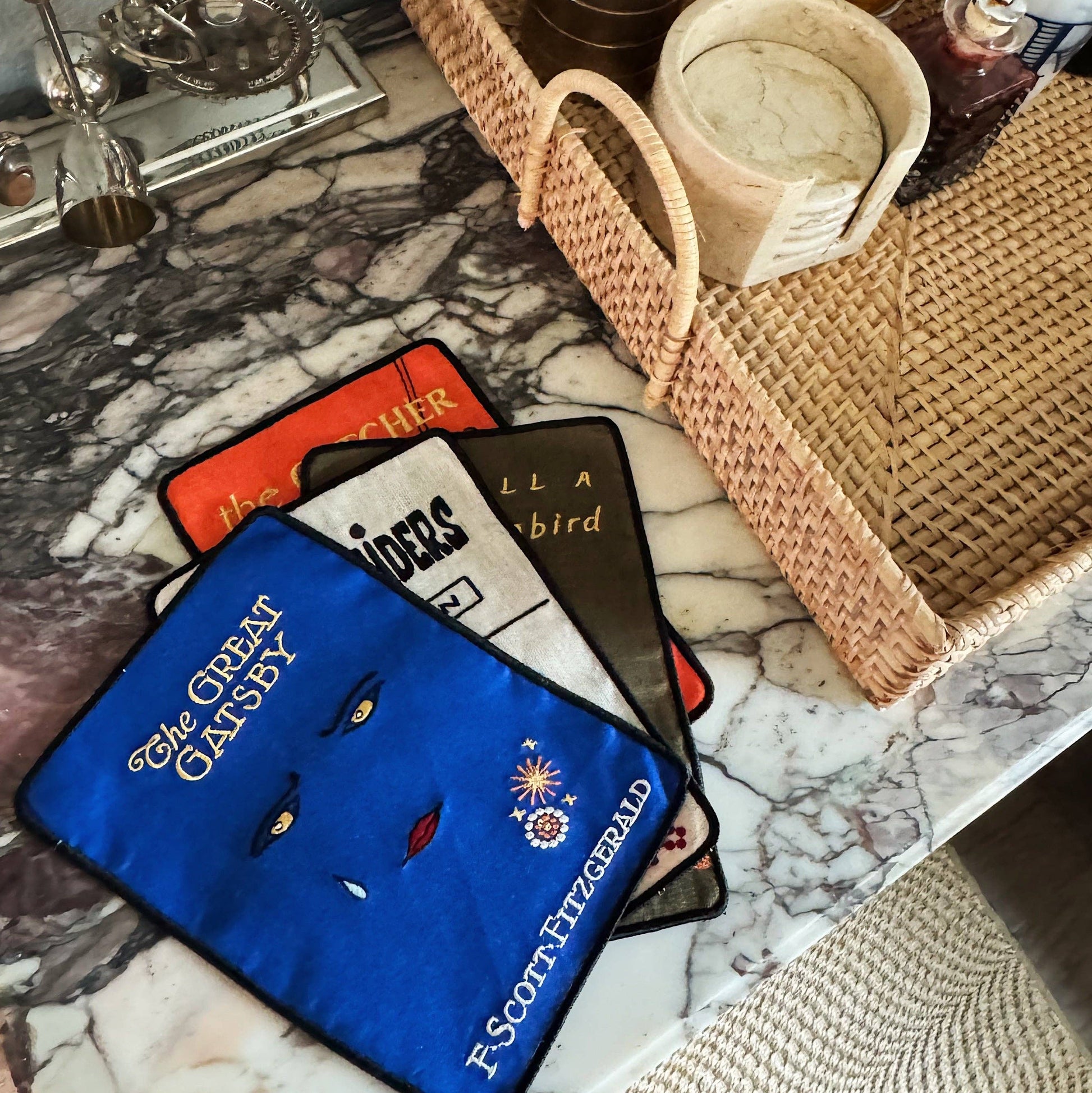 Great Books Cocktail Napkins, set of 4