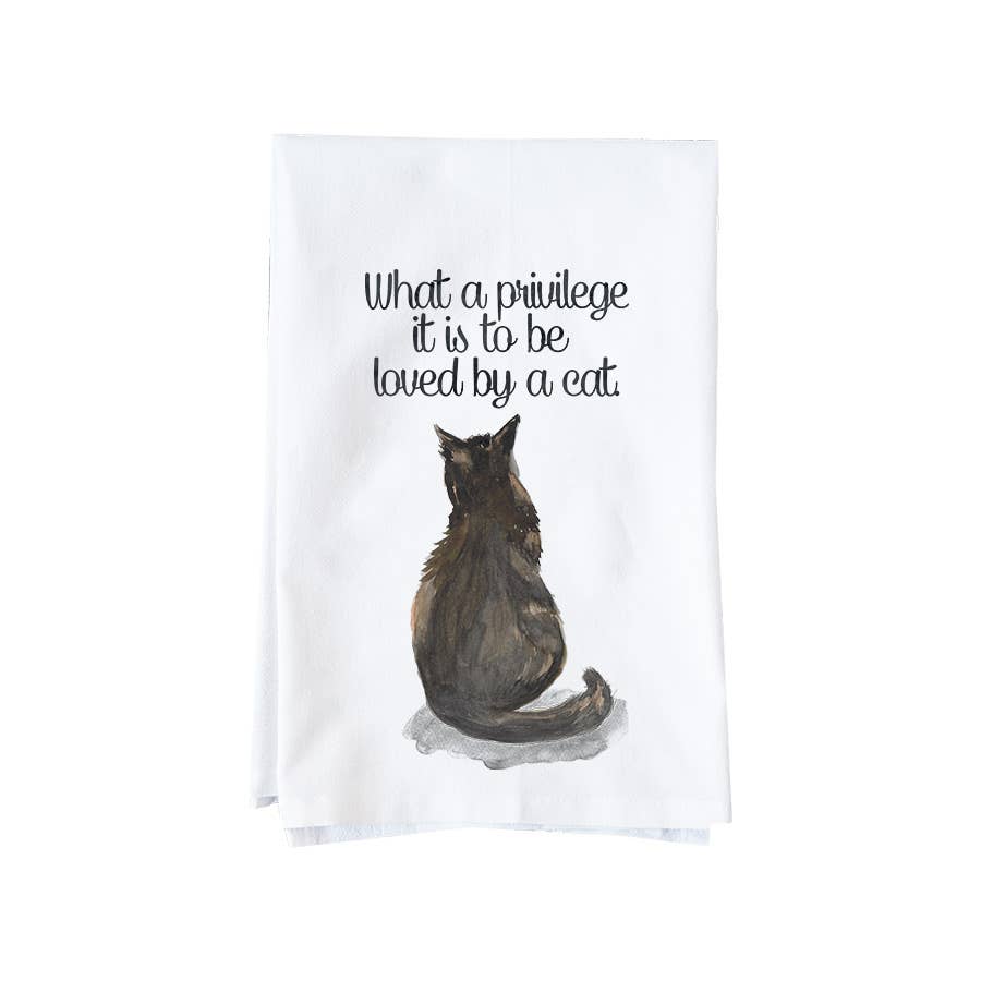 To Be Loved By A Cat Kitchen Towel
