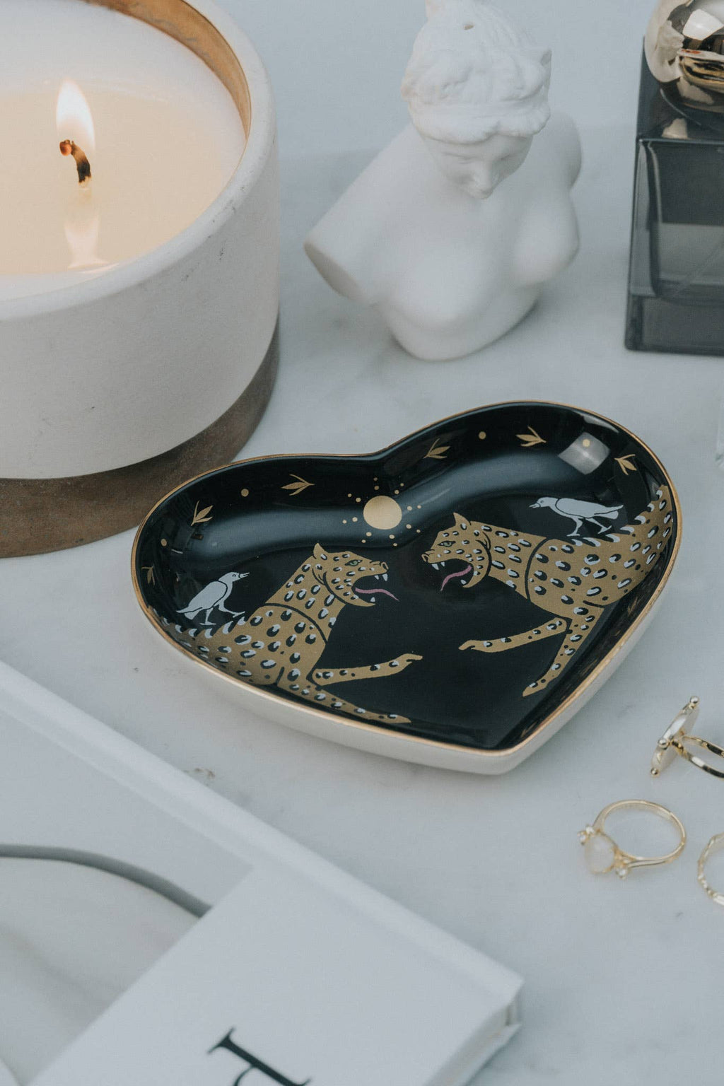 Spitfire Girl - Leopard Horizon Ceramic Heart Dish