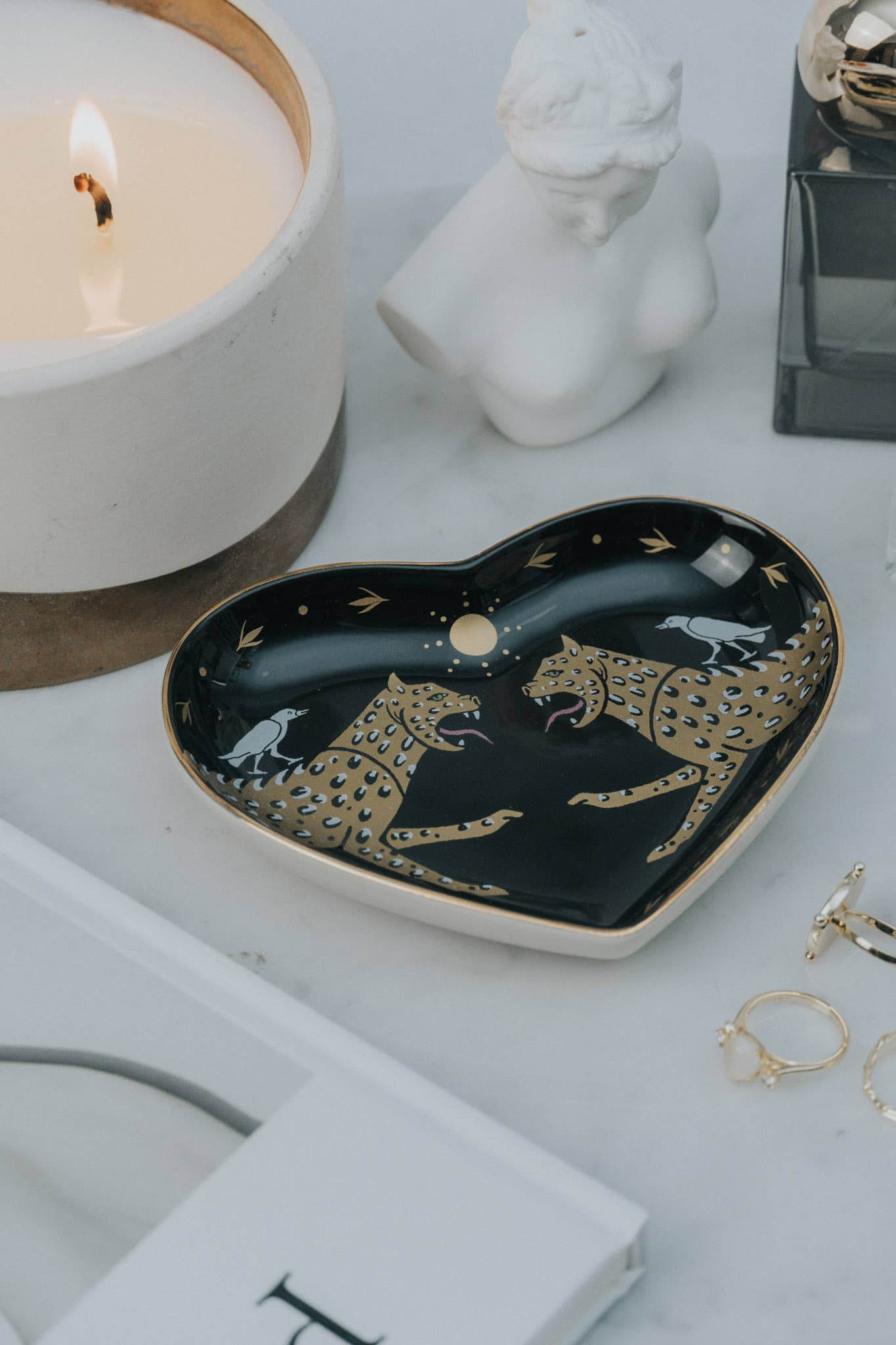 Spitfire Girl - Leopard Horizon Ceramic Heart Dish