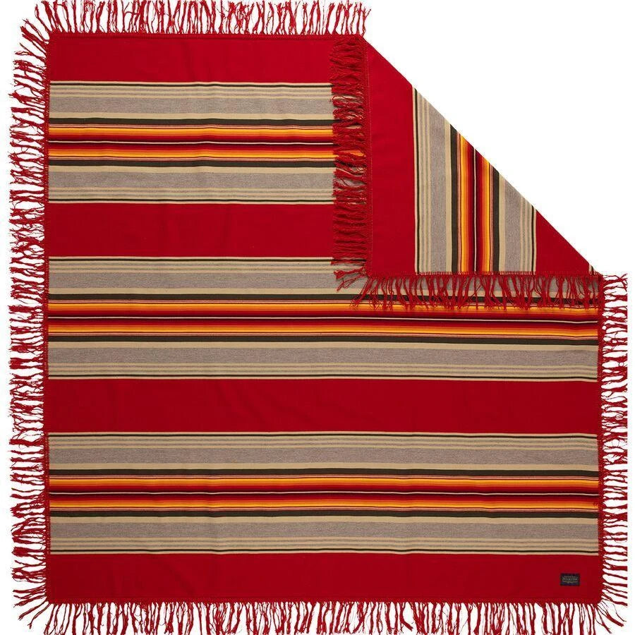 Pendleton Serape Blanket with Fringe – Artisanal Cornucopia Pendleton Serape Blanket with Fringe – Artisanal Cornucopia