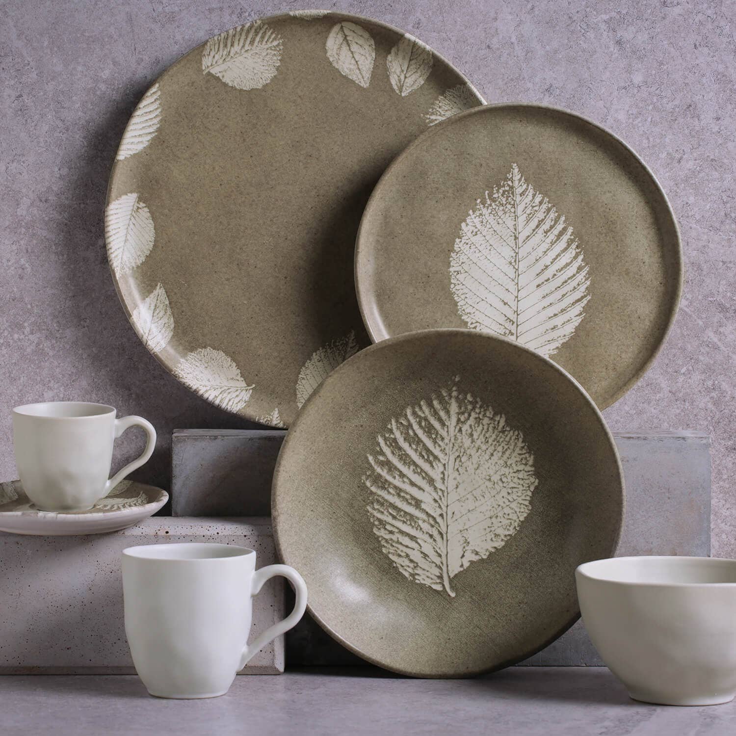 Seiva 20 Pieces Dinnerware Set, Stoneware, Service for 4