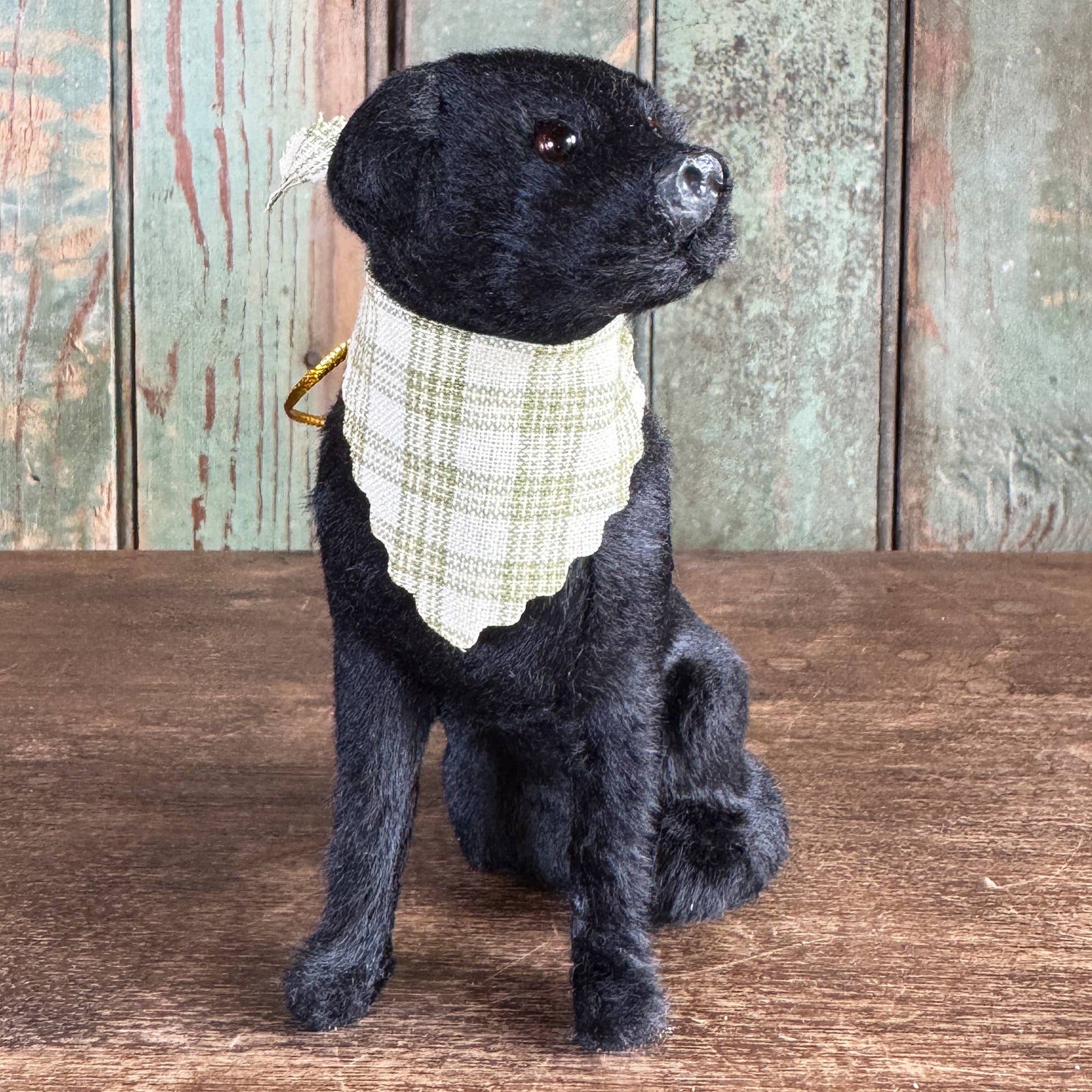 Sitting Labrador Retriever With Bandana Ornament