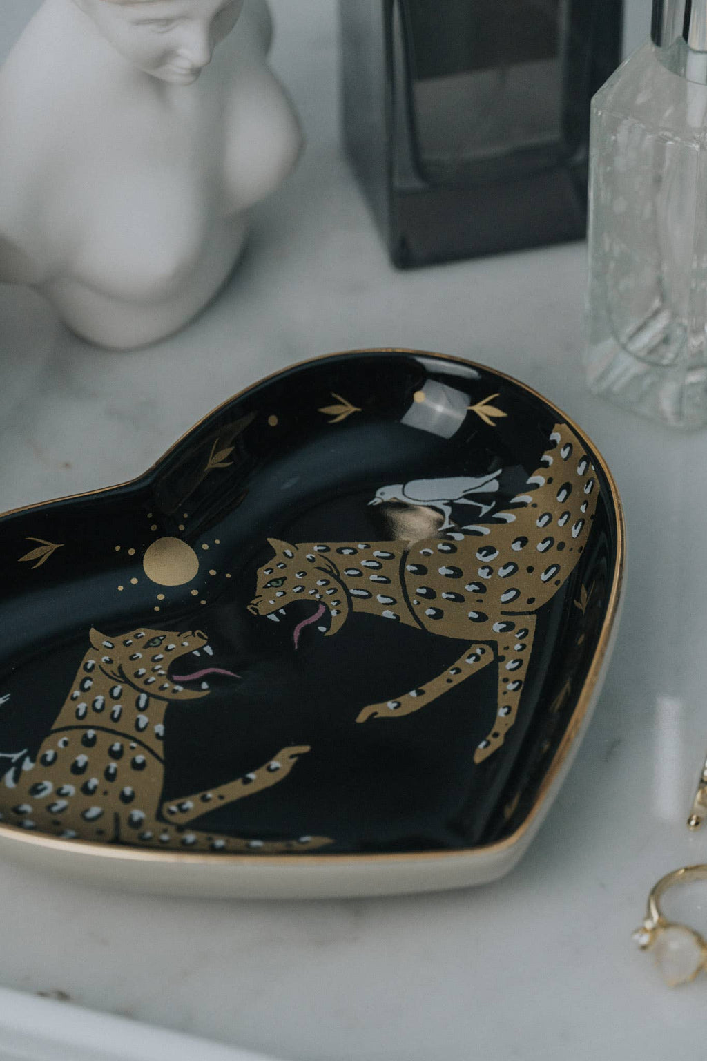 Spitfire Girl - Leopard Horizon Ceramic Heart Dish