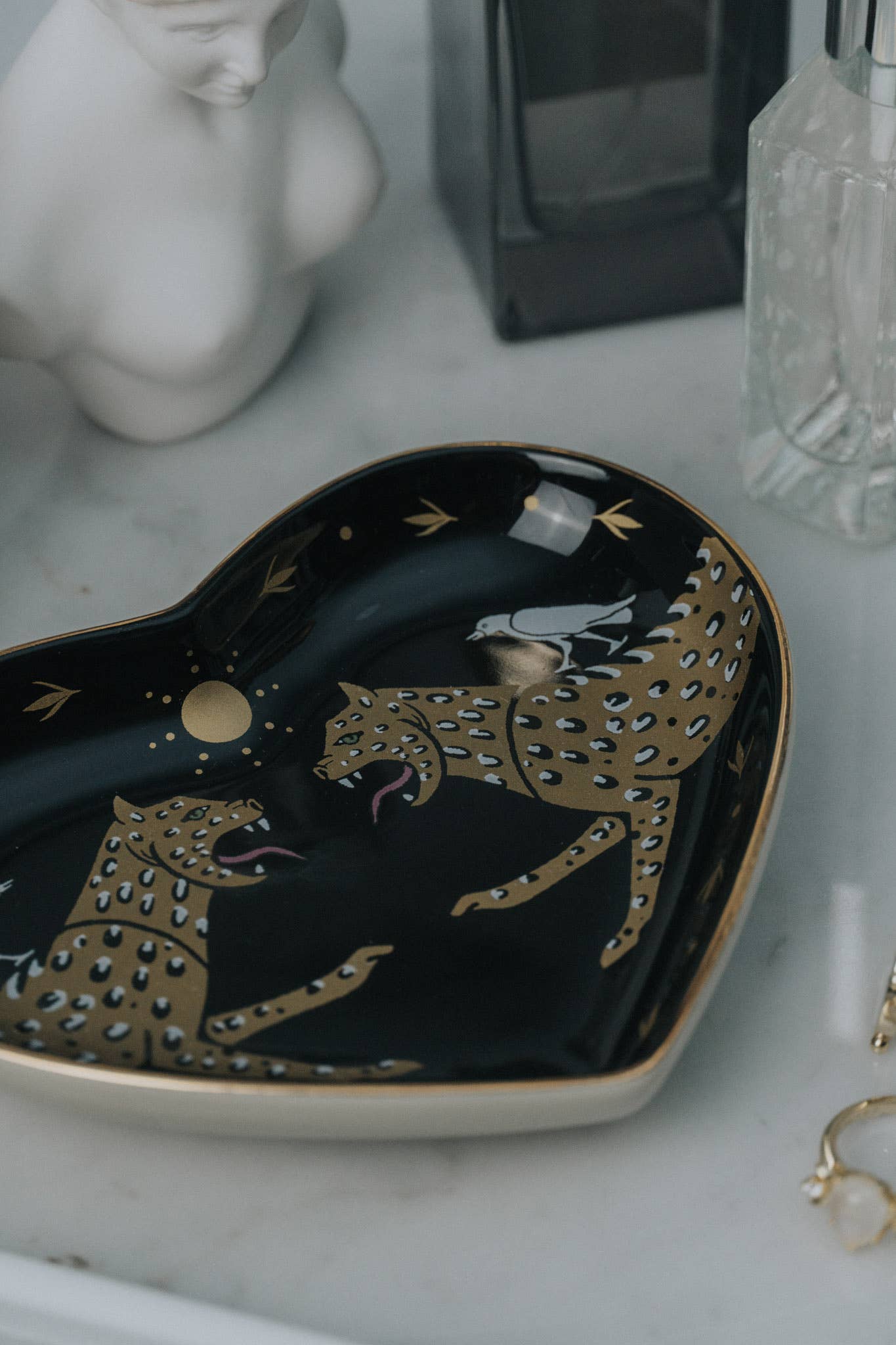 Spitfire Girl - Leopard Horizon Ceramic Heart Dish