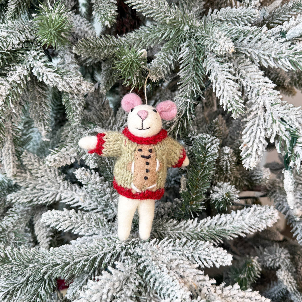 Christmas cookie - Sweater Mice Ornament