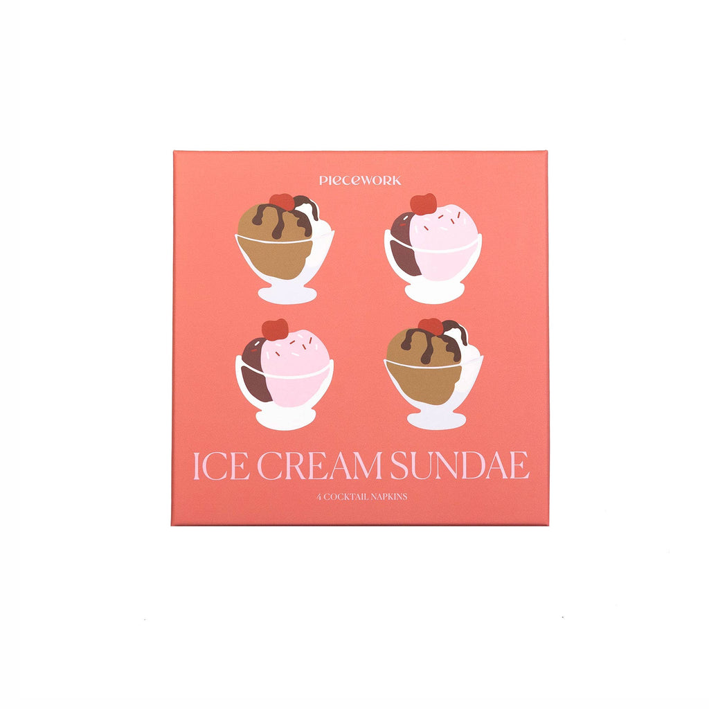 Ice cream Sundae Napkins - Set of 4