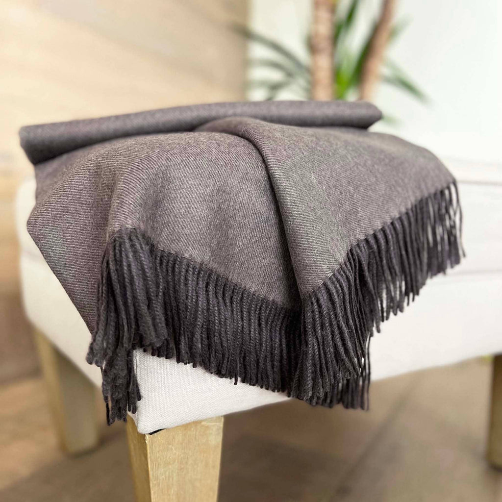 Shupaca Alpaca - 100% Baby Alpaca Throw - Truffle