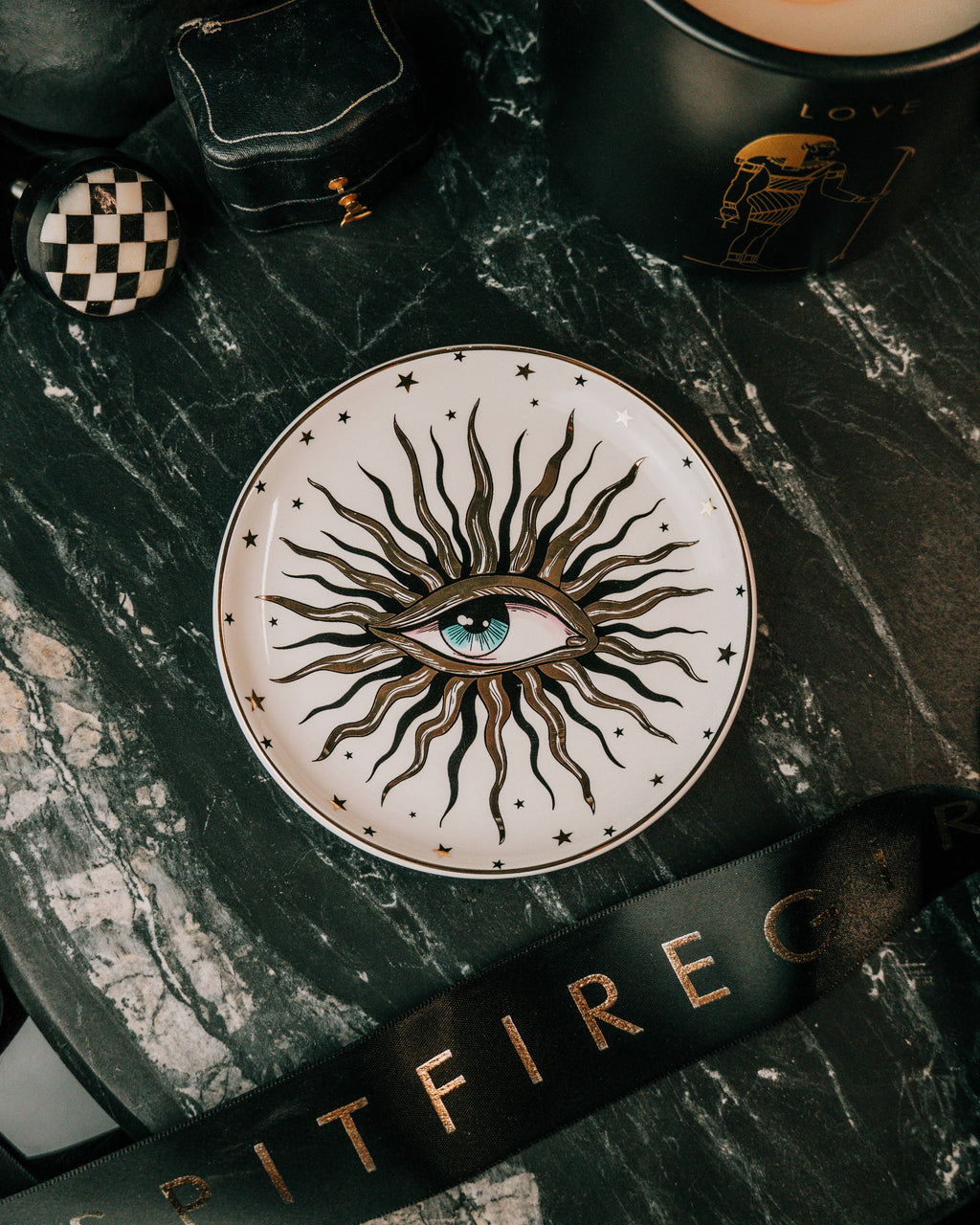 Spitfire Girl - Pop Art Round Ceramic Dish