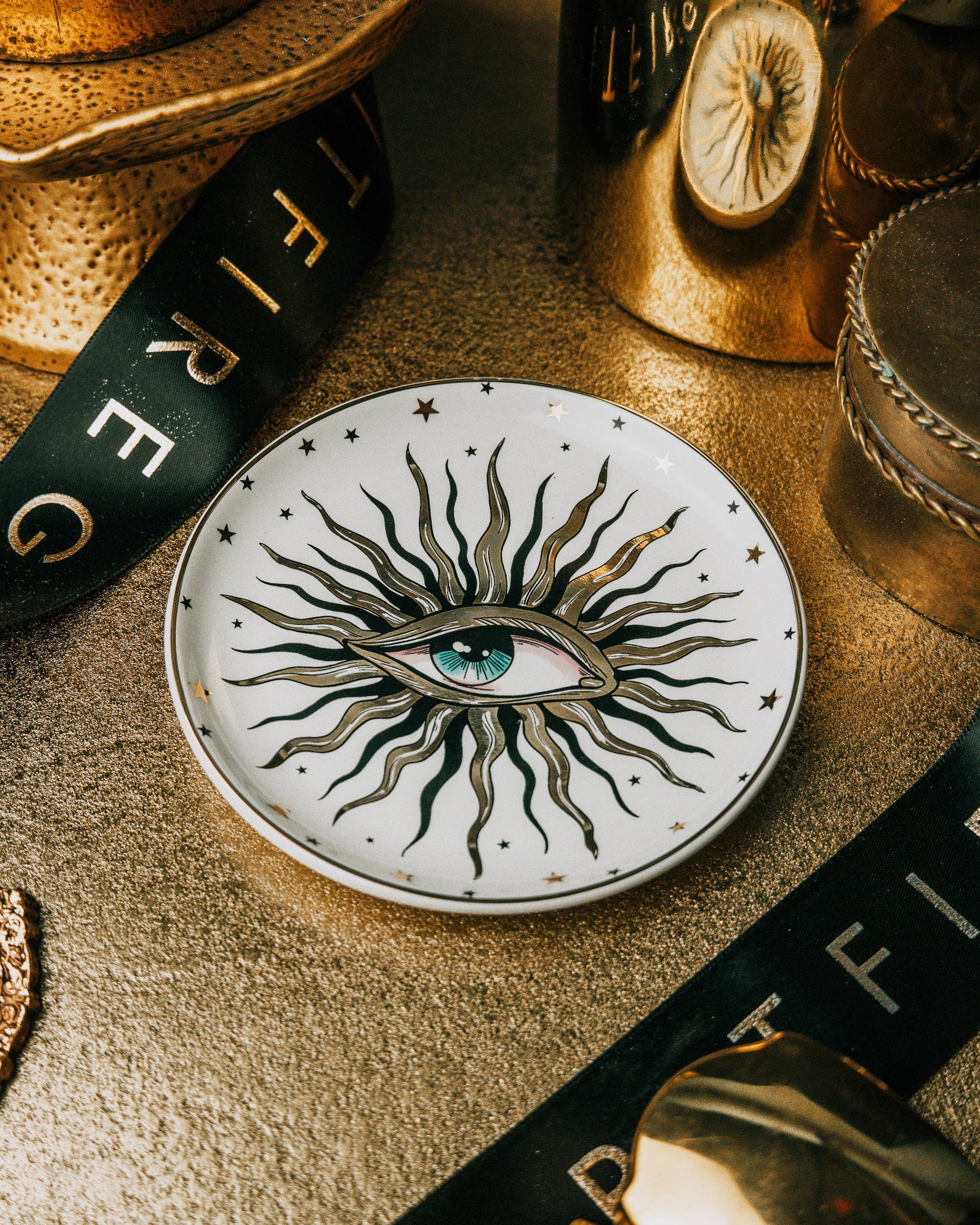 Spitfire Girl - Pop Art Round Ceramic Dish