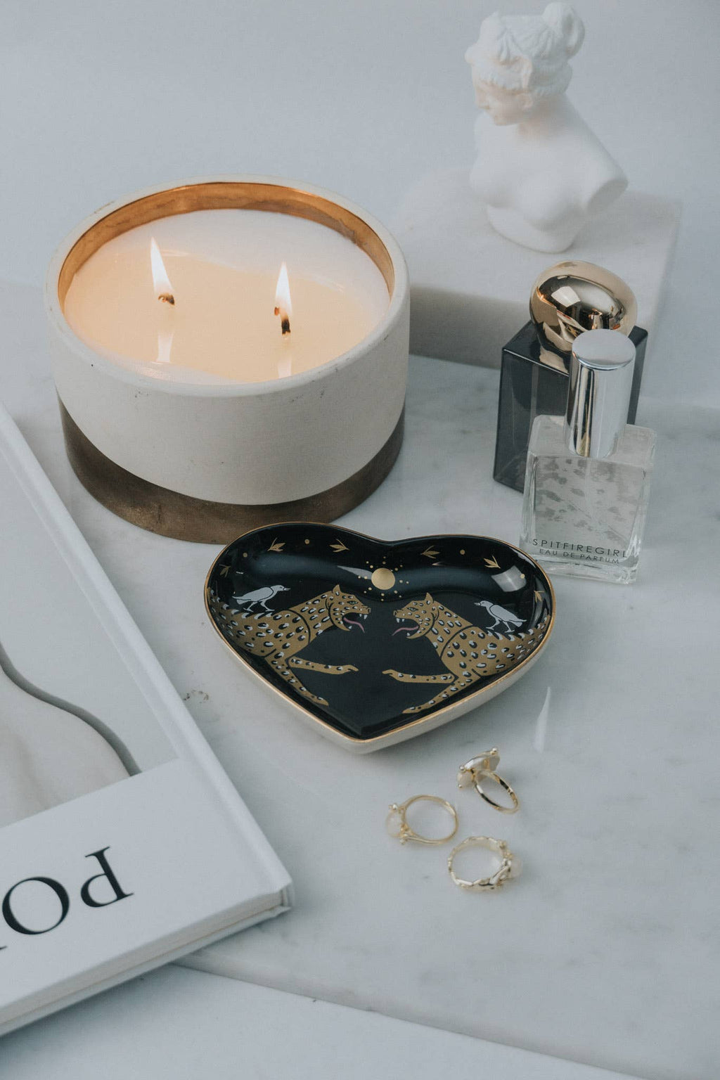 Spitfire Girl - Leopard Horizon Ceramic Heart Dish