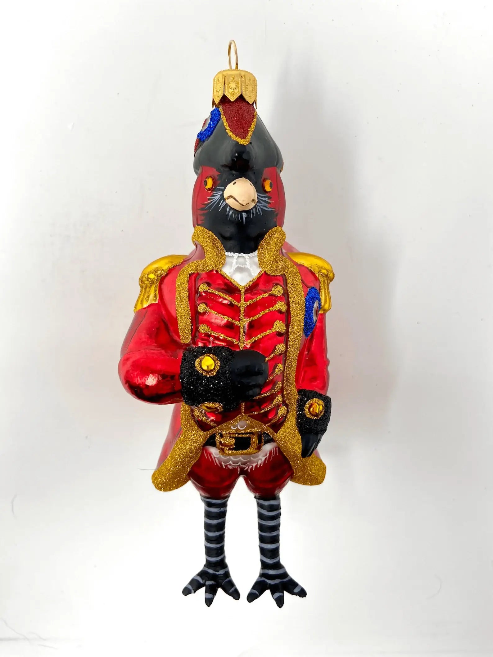 Kenzies of London - Cardinal Soldier Holiday Polish Glass Christmas Ornament