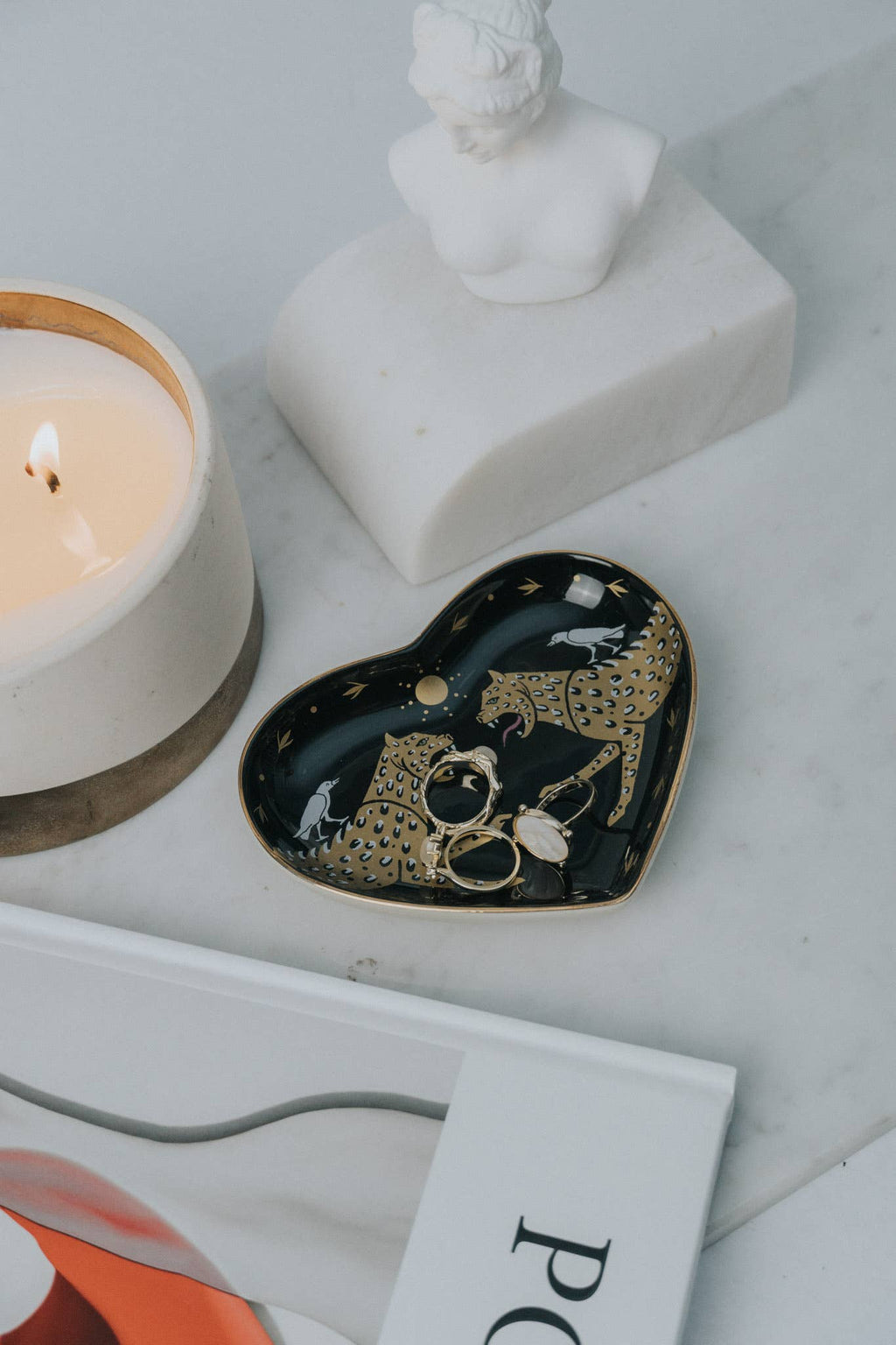 Spitfire Girl - Leopard Horizon Ceramic Heart Dish