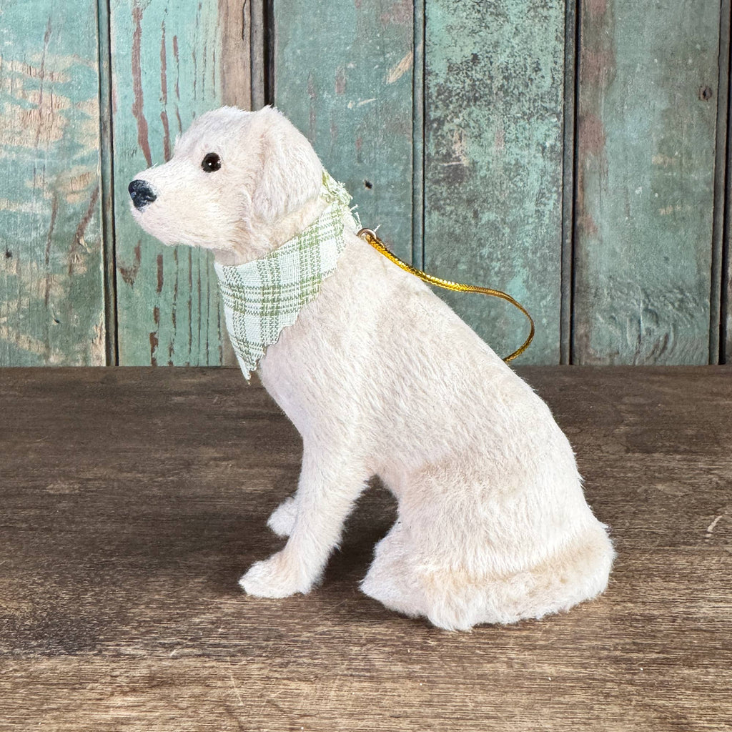 Sitting Labrador Retriever With Bandana Ornament