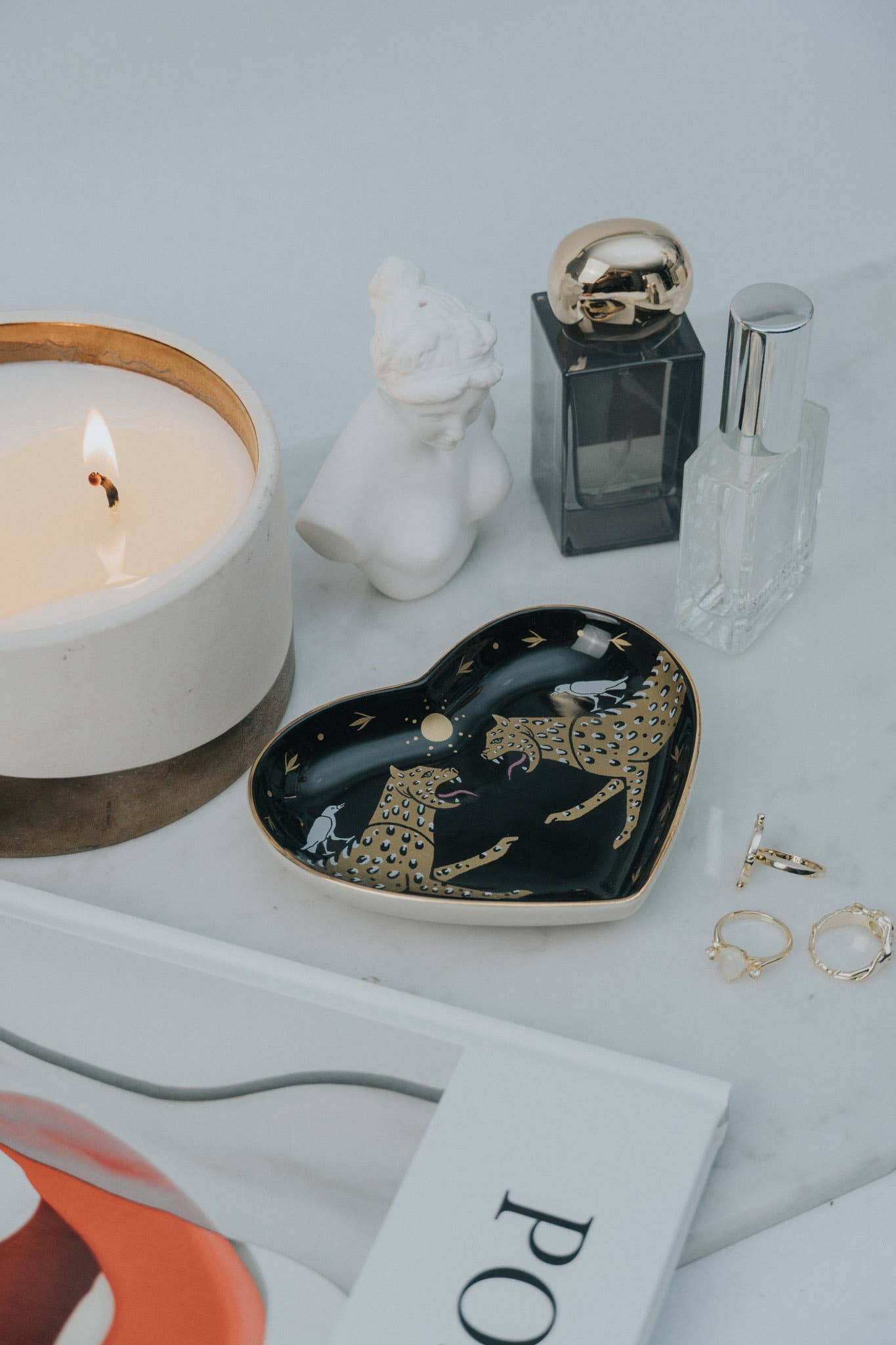Spitfire Girl - Leopard Horizon Ceramic Heart Dish
