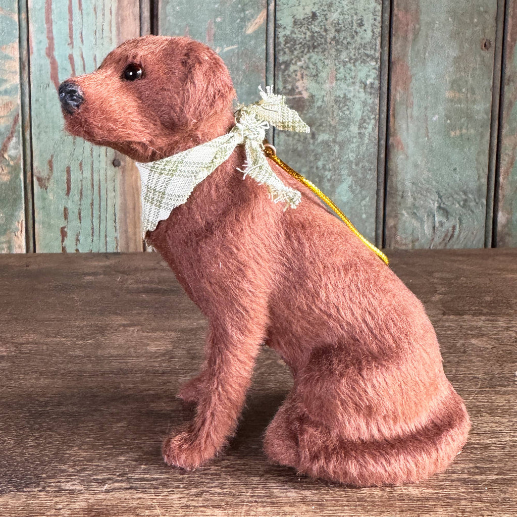 Sitting Labrador Retriever With Bandana Ornament