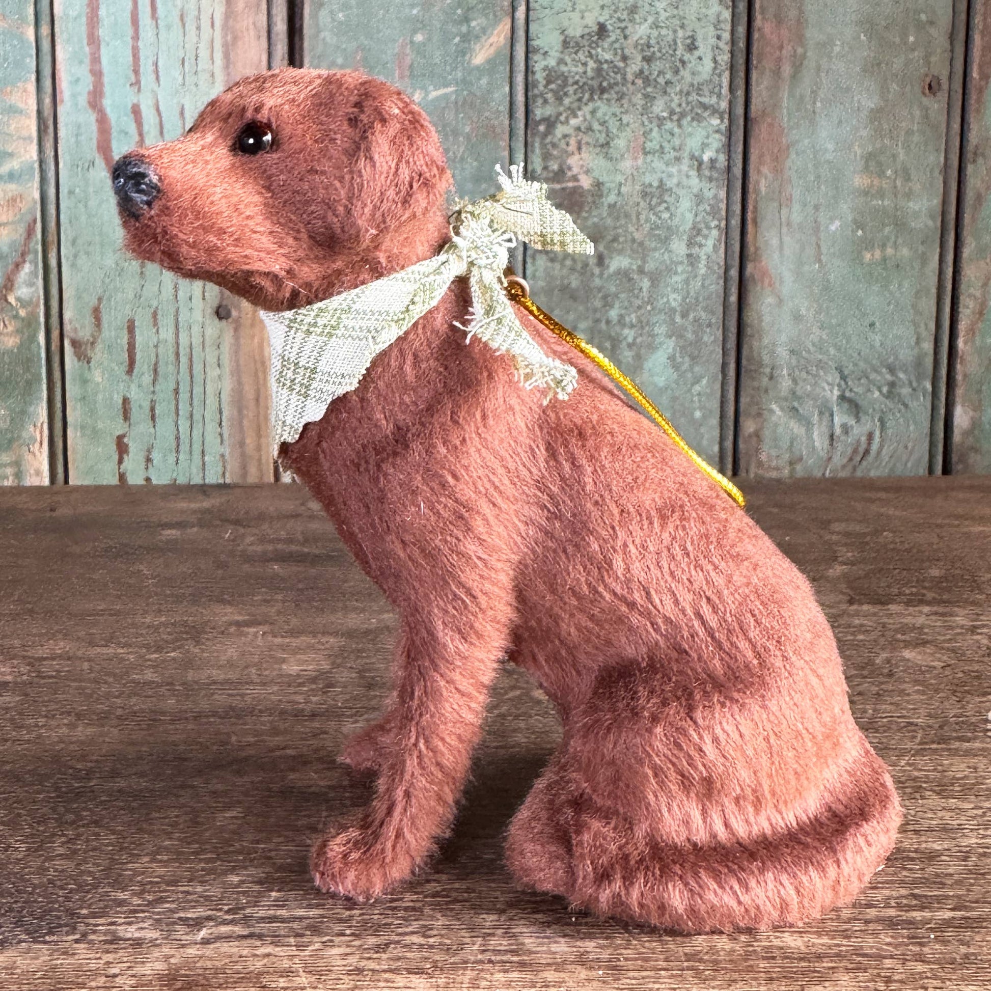 Sitting Labrador Retriever With Bandana Ornament