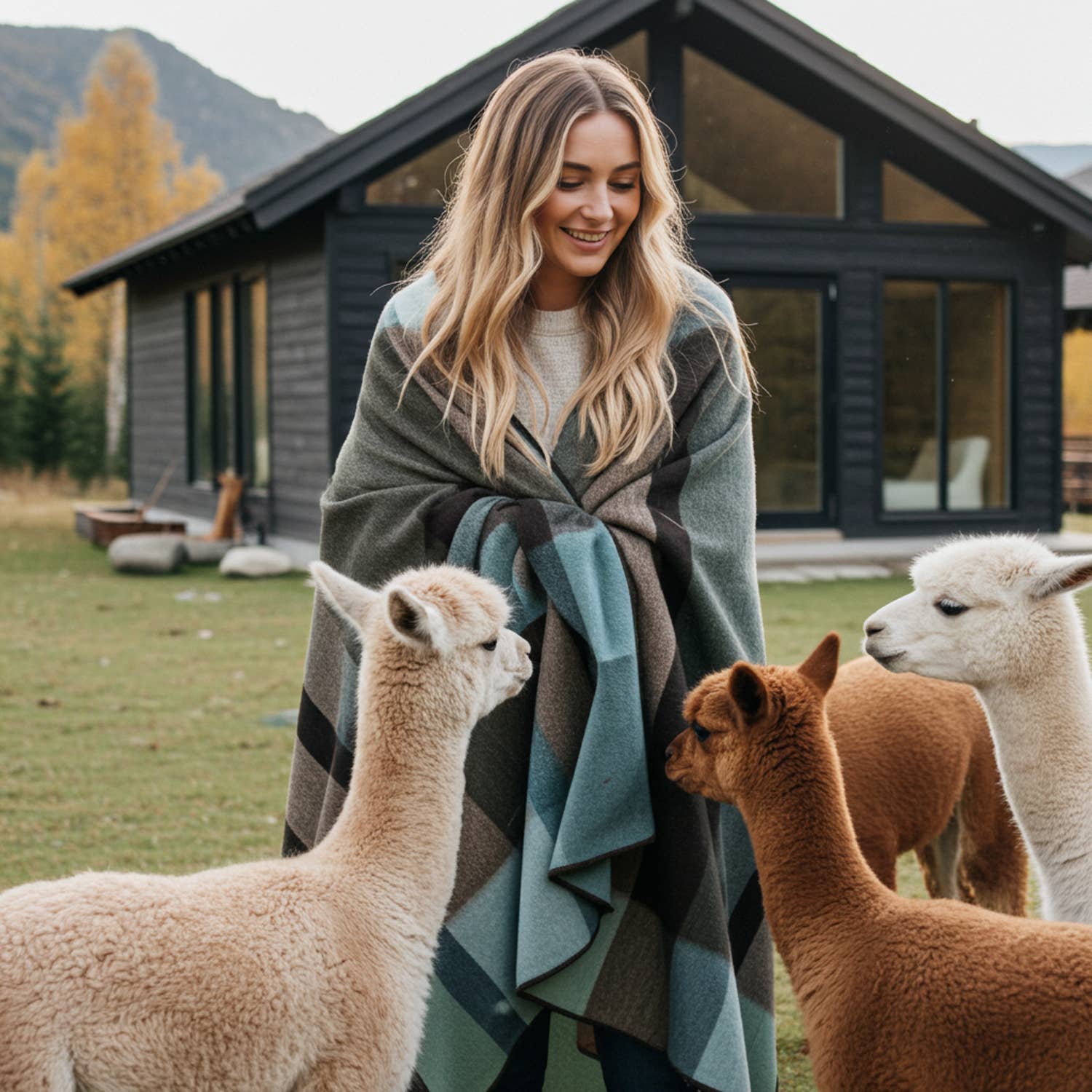 Shupaca Alpaca - Alpaca Throw Blanket - Mosswood