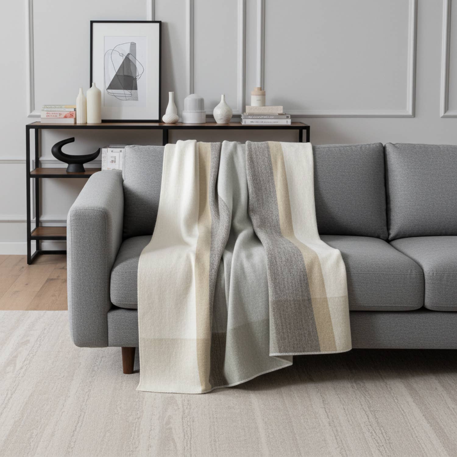 Shupaca Alpaca - NEW! Alpaca Throw Blanket - Salt Flat