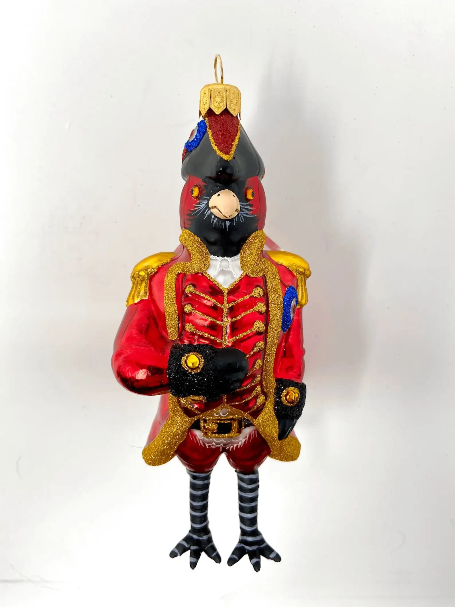 Kenzies of London - Cardinal Soldier Holiday Polish Glass Christmas Ornament