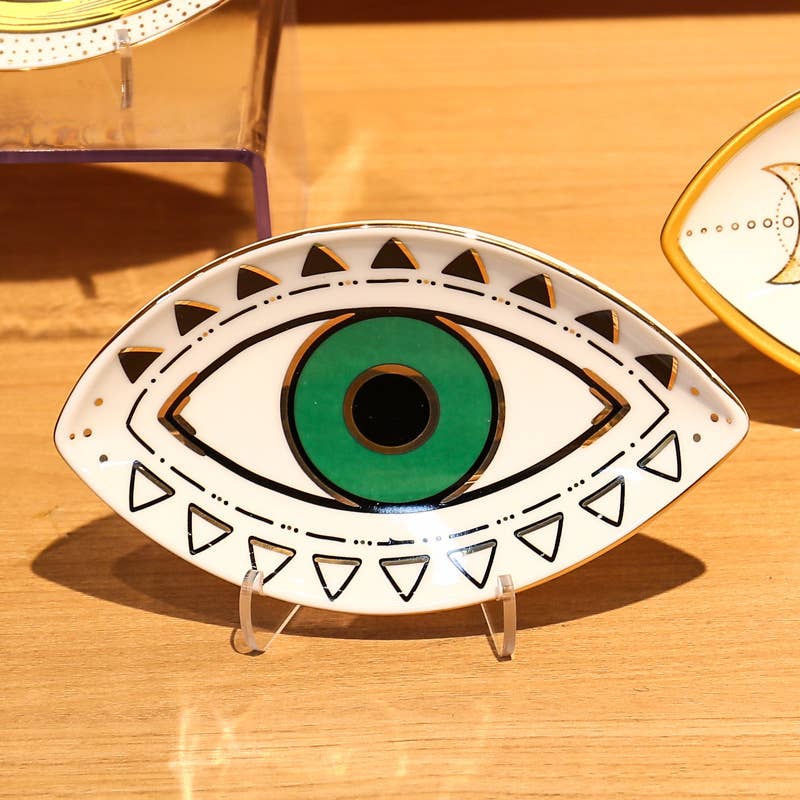 Gypsy Soul - Eye Shaped Protection Trinket Dish - 8 Pcs