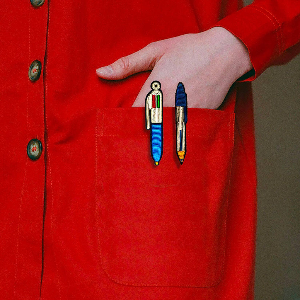 Macon & Lesquoy - Brooch - Duo of BIC® pens