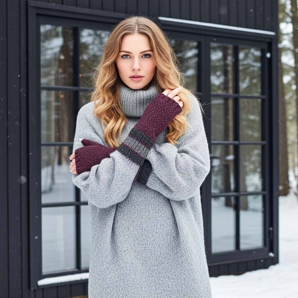 Shupaca Alpaca - Alpaca Gloves - Carrera - Sangria