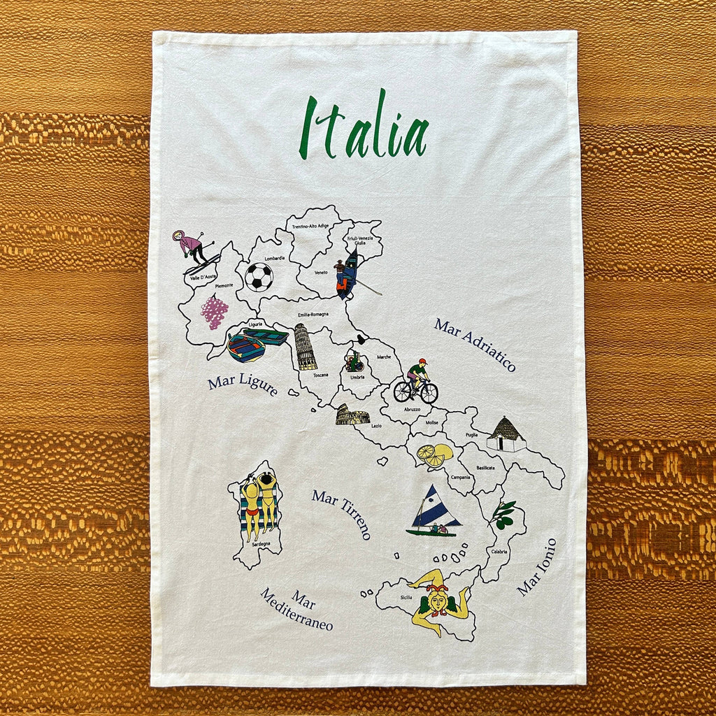 Map Of Italy Dish Towel
