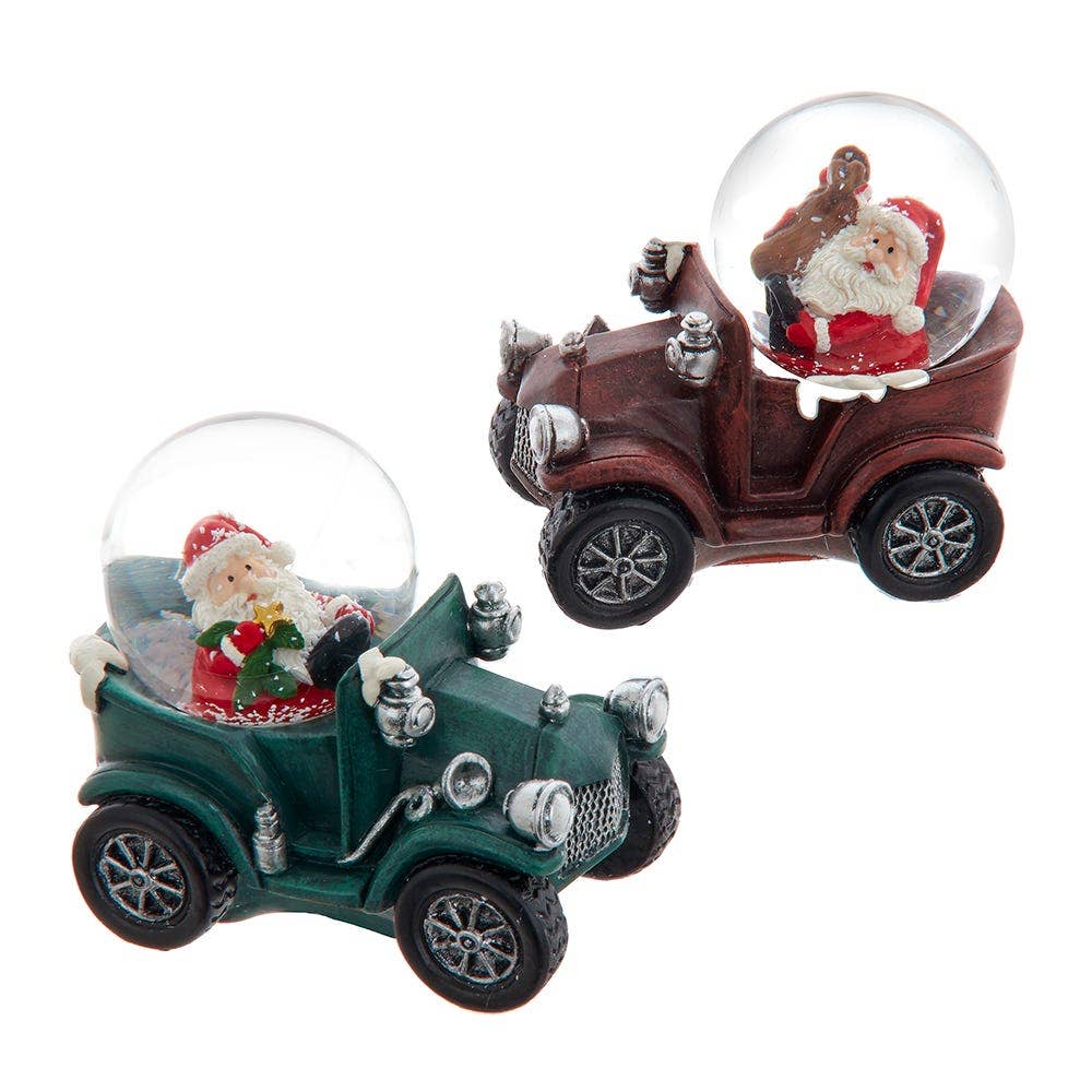 Kurt S. Adler, Inc. - 45MM Santa In Car Water Globes, 2 Asstd