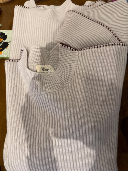 Artisanal Cornucopia cashmere blend ribbed half turtle neck small batch exclusive design sweater Made in Italy