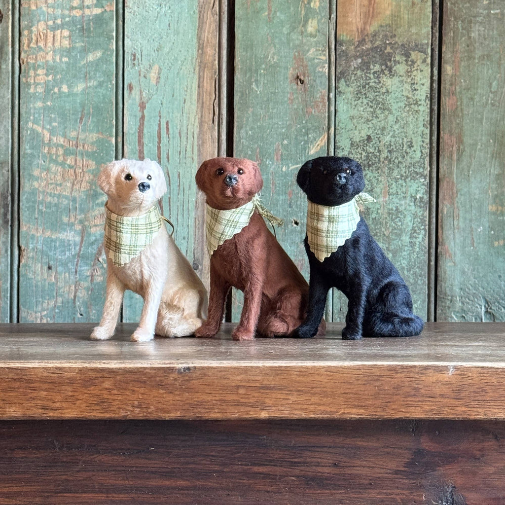 Sitting Labrador Retriever With Bandana Ornament