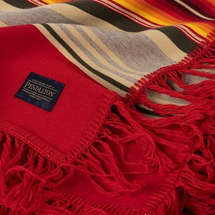 Pendleton Serape Blanket with Fringe – Artisanal Cornucopia Pendleton Serape Blanket with Fringe – Artisanal Cornucopia