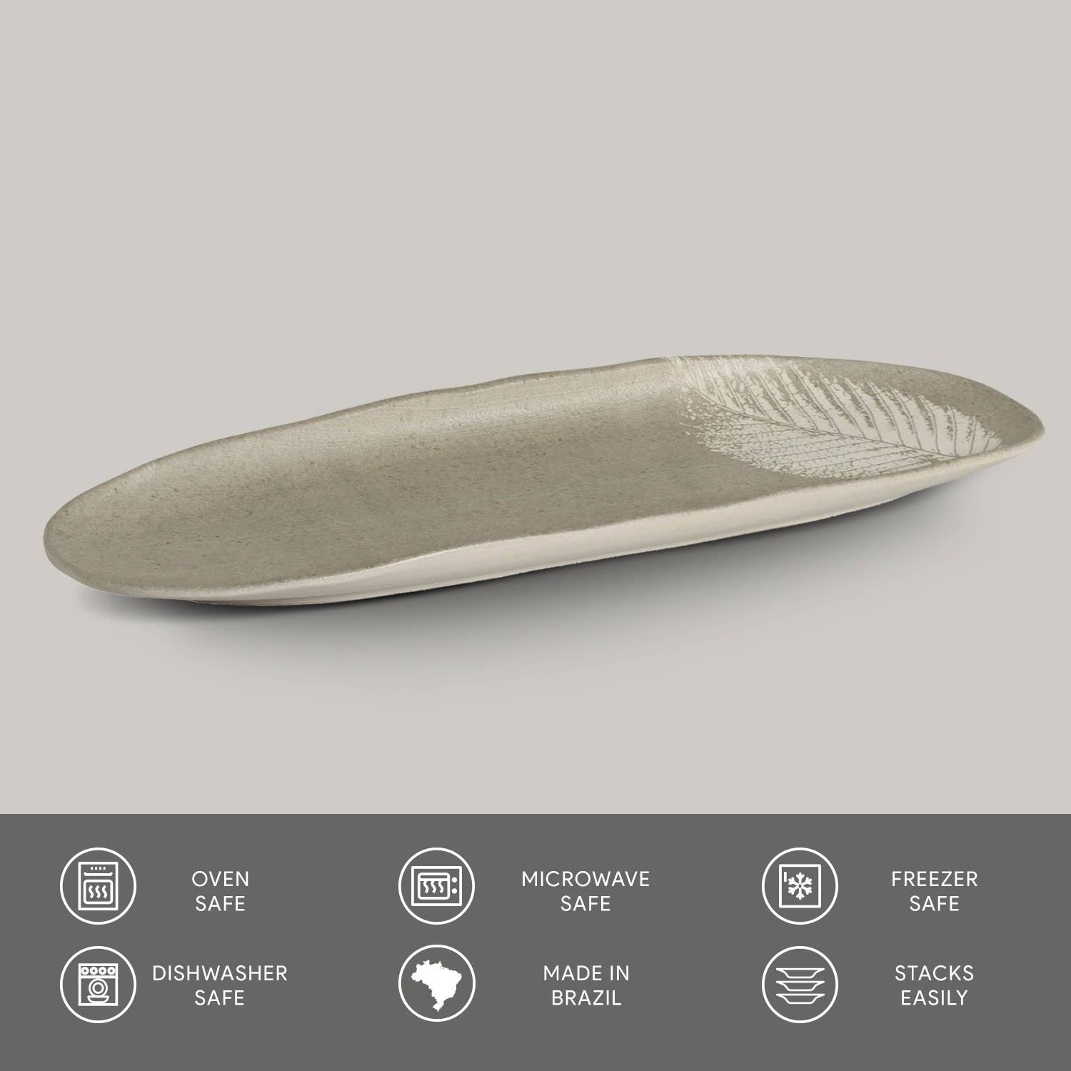 Shallow Oval Platter Large 14.17 x 5.12" Seiva