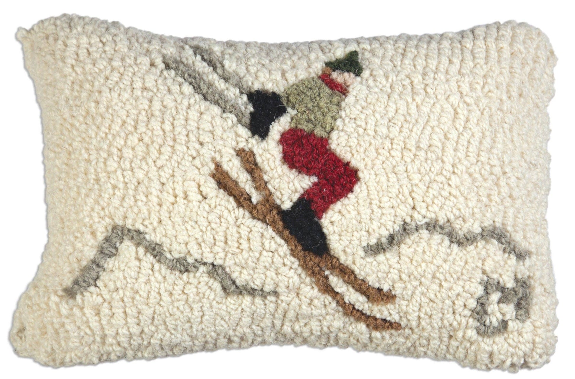 Artisan made Yippee Ski Jumper - 8" x 12" decorative pillow