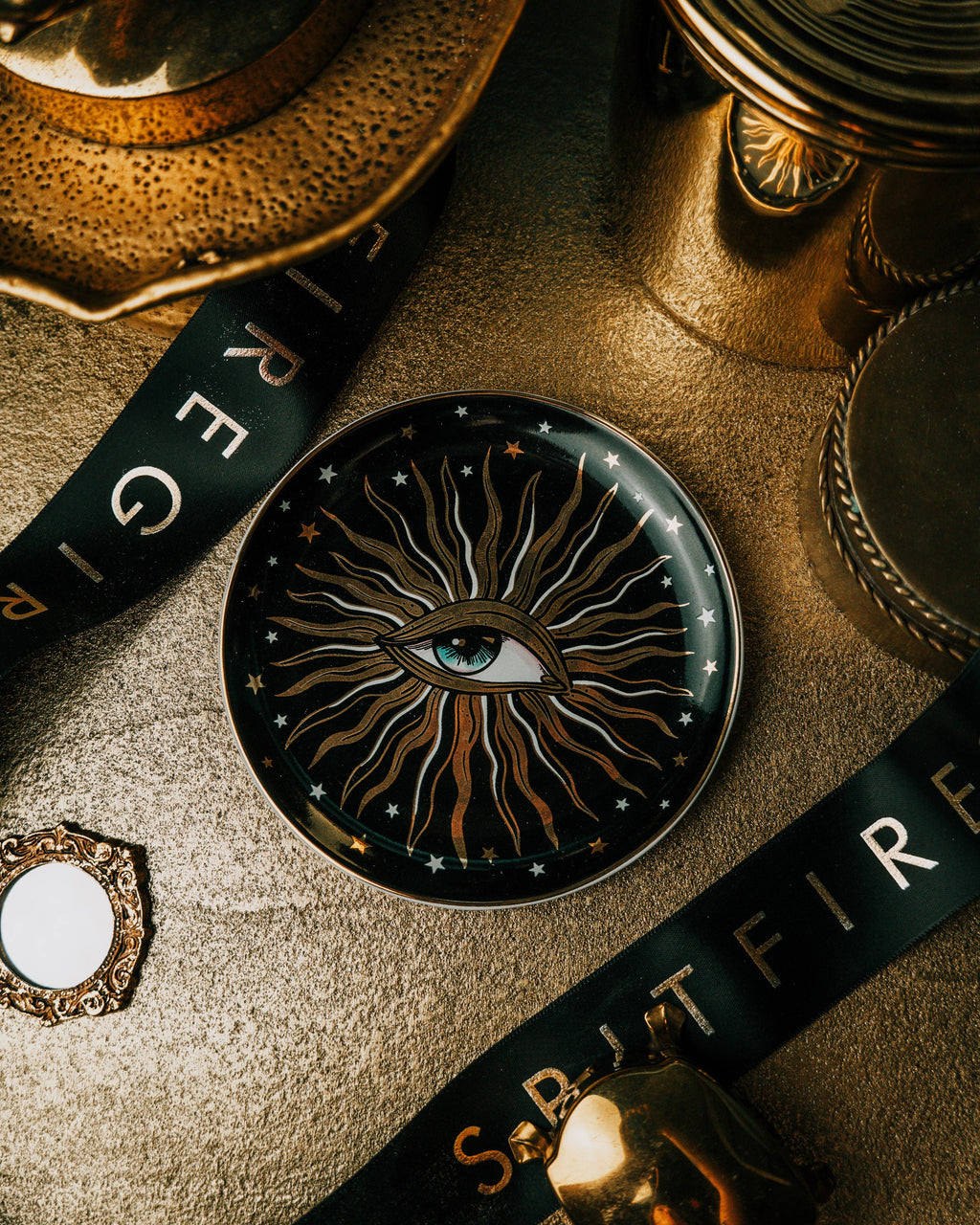 Spitfire Girl - Pop Art Round Ceramic Dish