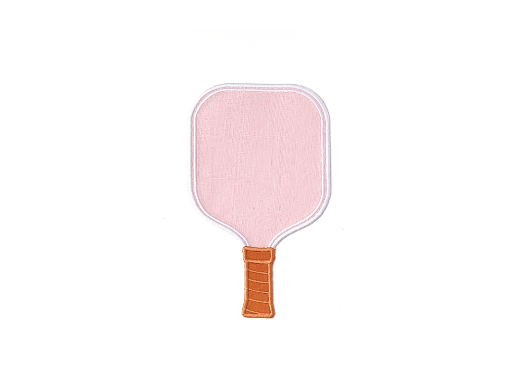 Cocktail Napkins - 100% linen Set of 4 pink pickleball rackets