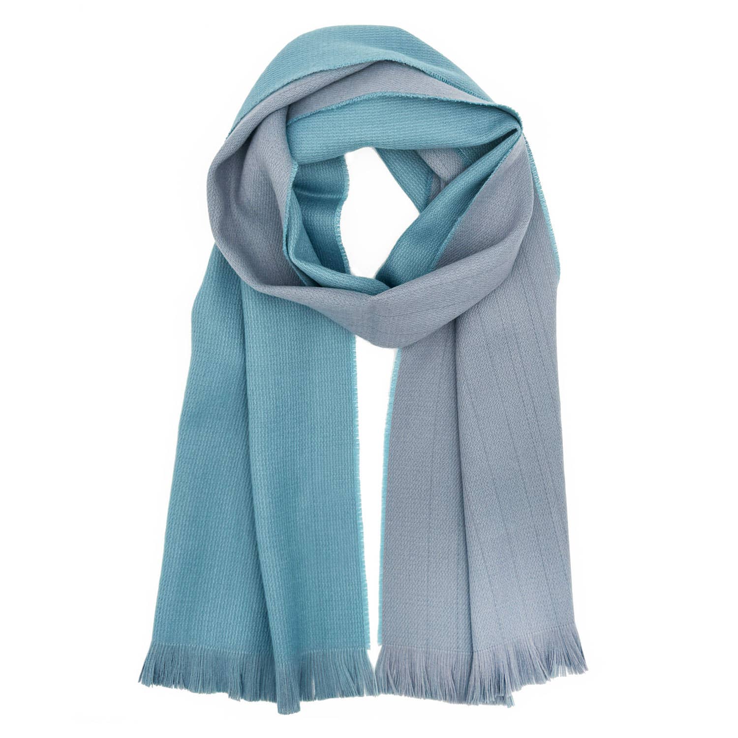 Shupaca Alpaca - Alpaca Scarf Reversible - Adriatic Silver