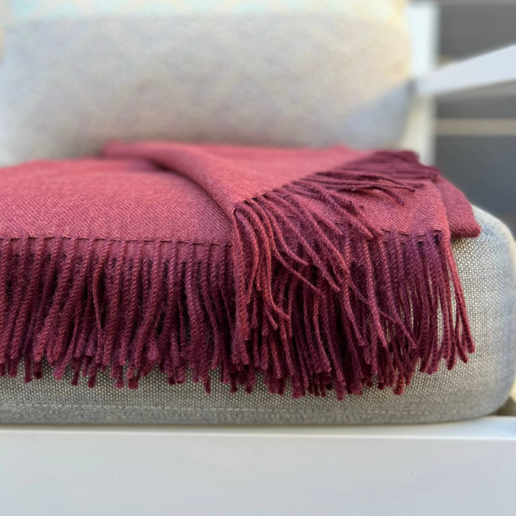 Shupaca Alpaca - 100% Baby Alpaca Throw - Malbec