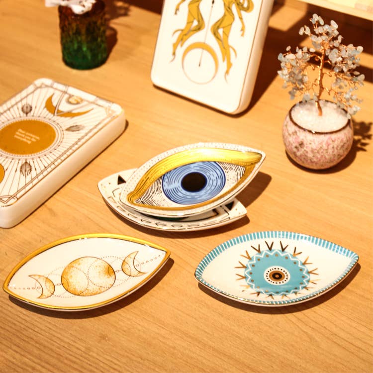 Gypsy Soul - Eye Shaped Protection Trinket Dish - 8 Pcs