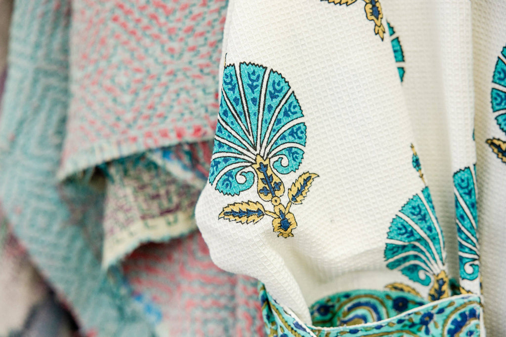 Rahab's Rope - Turquoise Breeze Waffle Robe