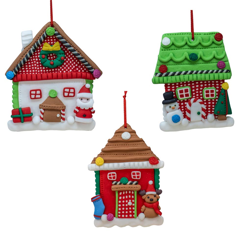 Kurt S. Adler, Inc. - Gingerbread clay House Ornaments