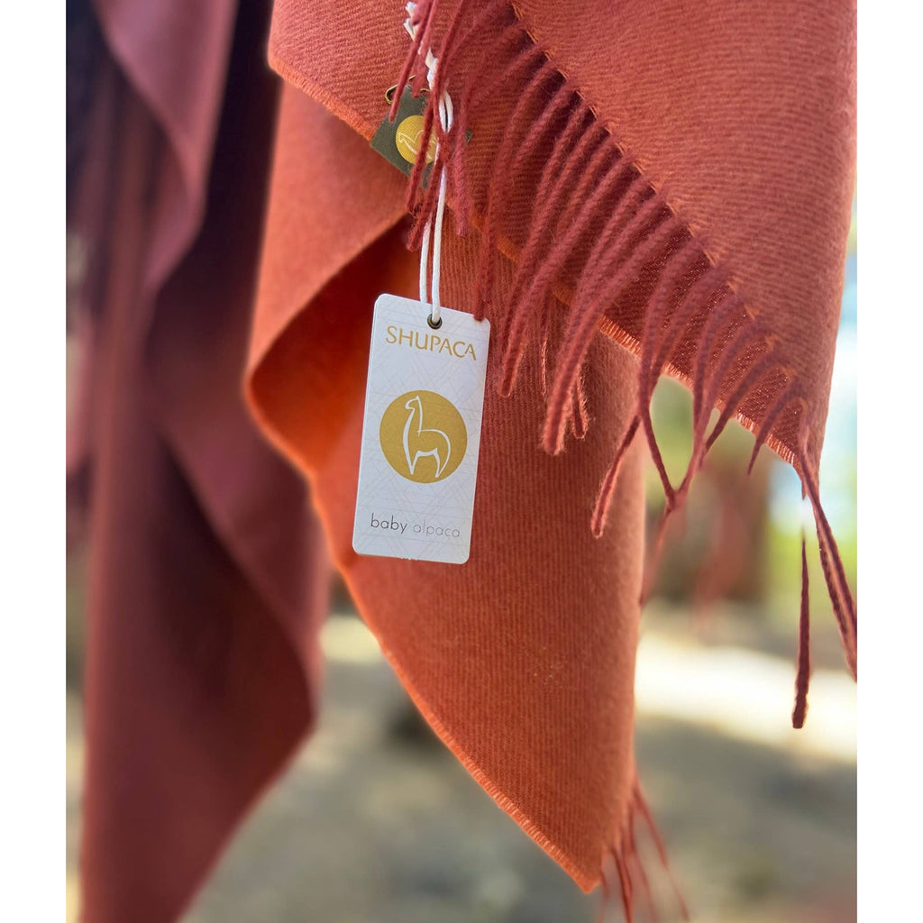 Shupaca Alpaca - 100% Baby Alpaca Throw - Crimson