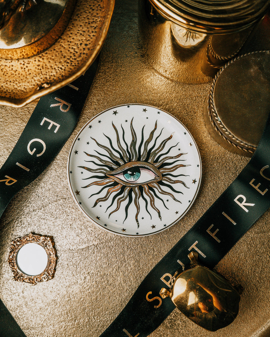 Spitfire Girl - Pop Art Round Ceramic Dish