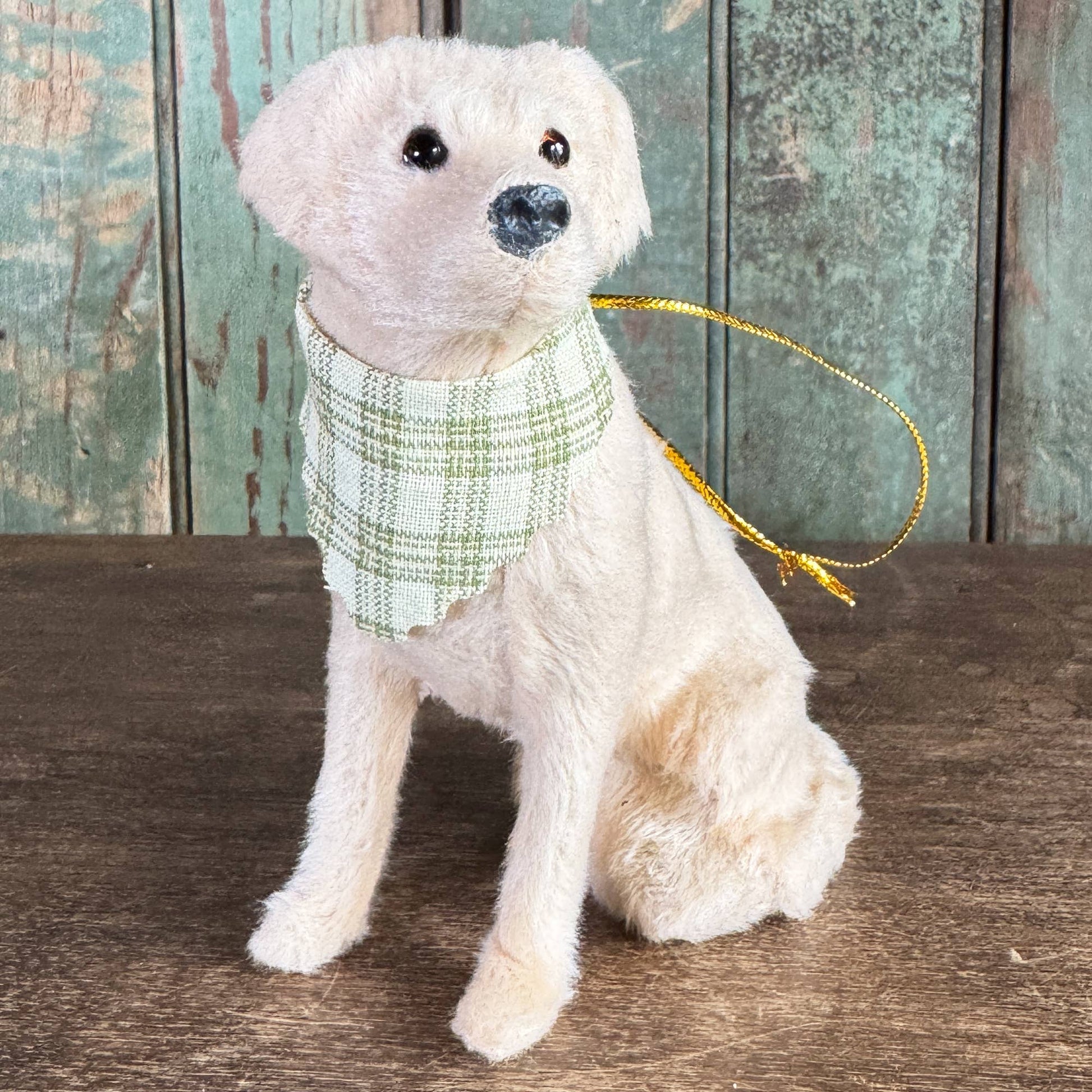 Sitting Labrador Retriever With Bandana Ornament