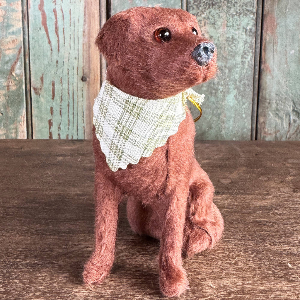 Sitting Labrador Retriever With Bandana Ornament