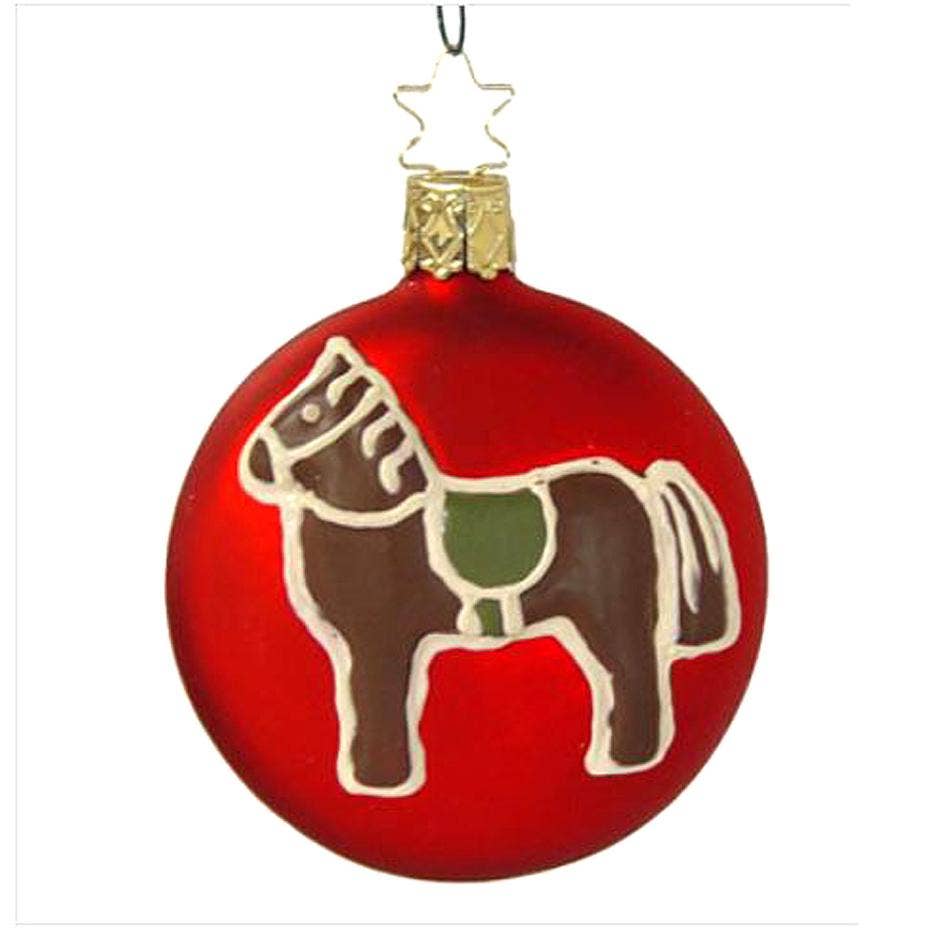 At the Farm Horse Retired Christmas Ornament Inge-Glas of Germany