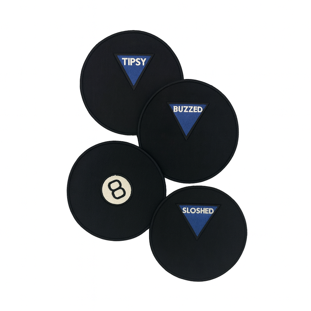 Magic 8 Ball Cocktail Napkins, set of 4