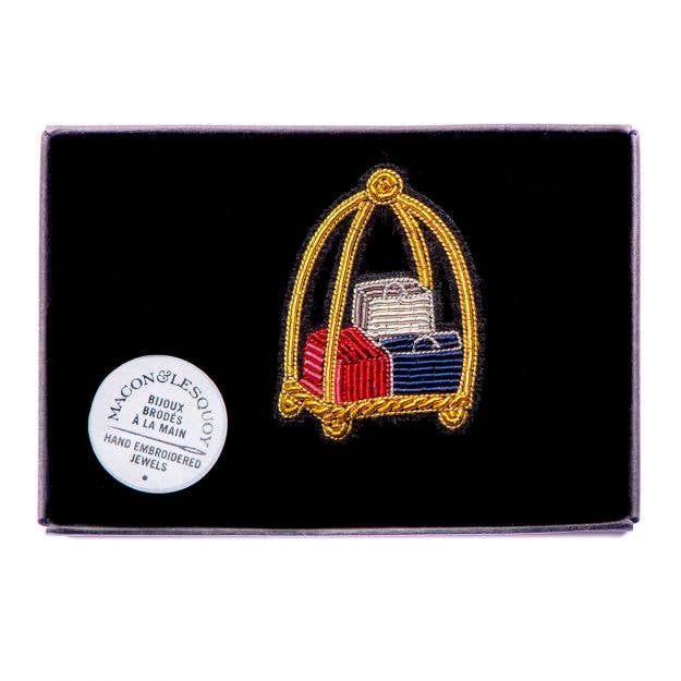 Macon & Lesquoy - Brooch - Luggage Trolley