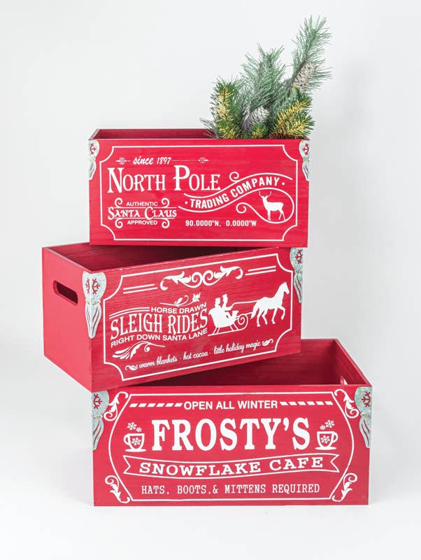 CHRISTMAS VINTAGE CRATE Box