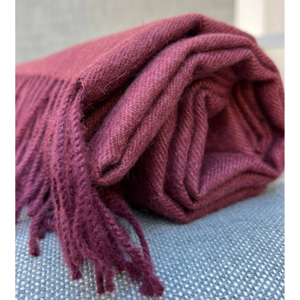 Shupaca Alpaca - 100% Baby Alpaca Throw - Malbec